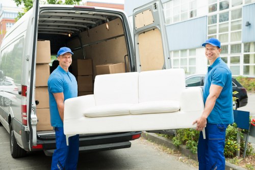 Same day removals team loading furniture in South Kensington