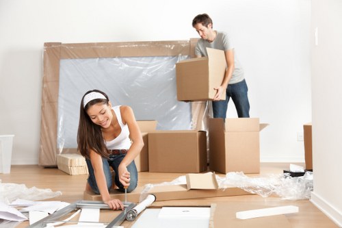 Removal team handling a South Kensington flat move with careful loading