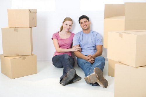 Removal team handling a home move in South Kensington
