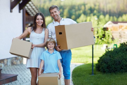South Kensington office relocation with careful loading and setup of workplace items