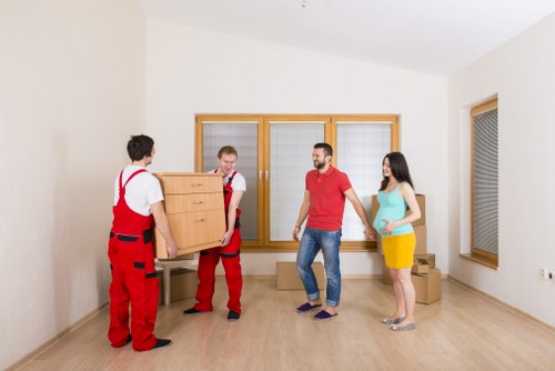 Residential move in South Kensington with narrow stair access and protection