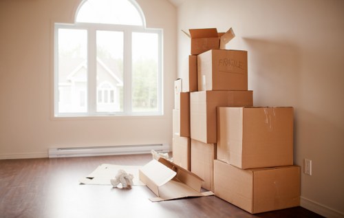 Removal team assisting with a student flat move near South Kensington