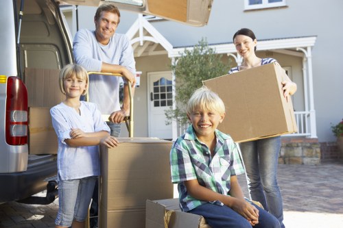 Careful furniture handling during a flat removal in South Kensington