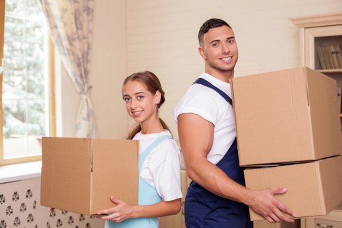 Preparation checklist and packed belongings ready for urgent removals in South Kensington