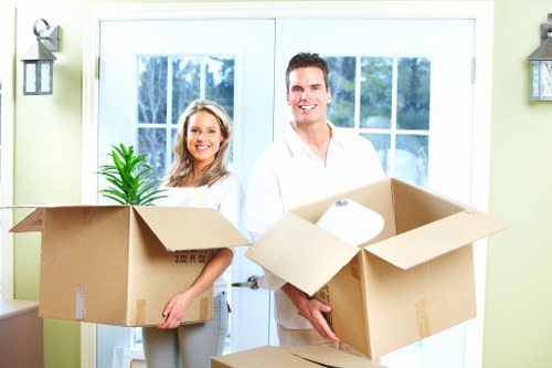 Careful loading of household items for a central London relocation