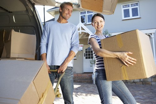 Local office moving team handling business furniture in South Kensington