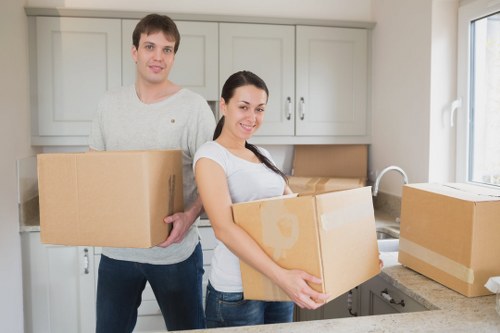 Packing materials and organised moving boxes for a South Kensington home relocation